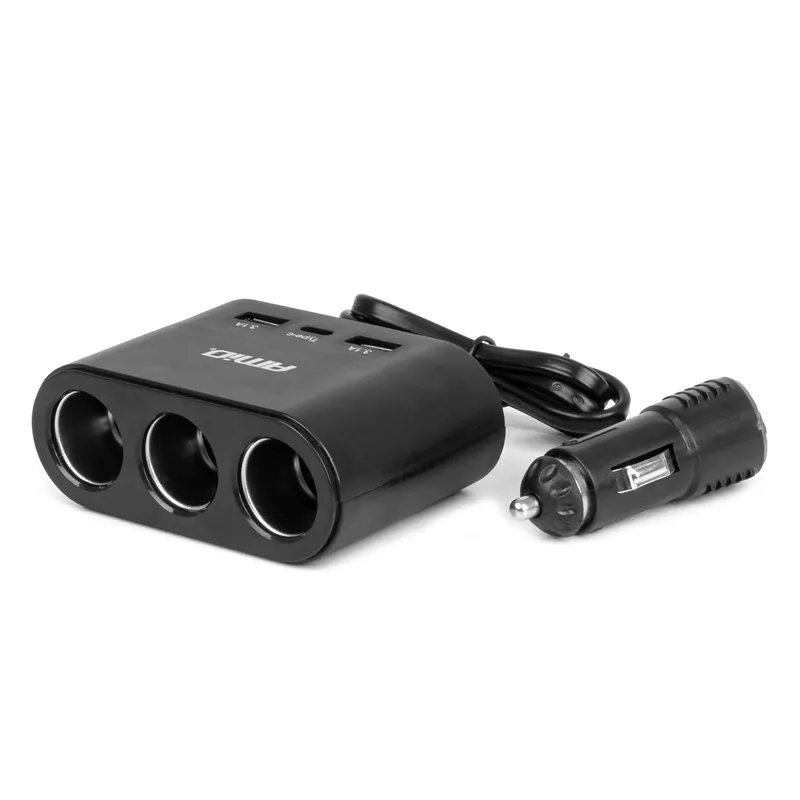 Jatkopistorasia 2x USB-A 1x USB-C 12V/24V 120W 70cm Flash-Tarjous