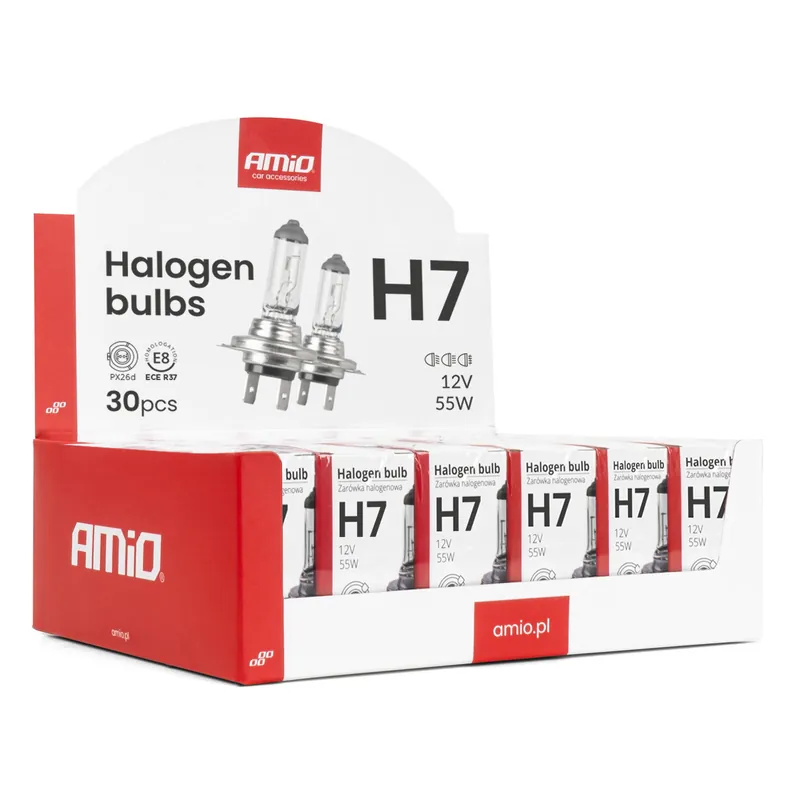 Pakollinen (Must-Have) H7-halogeenipolttimosarja 12 V 55 W UV-suodatin (E8) 30 kpl