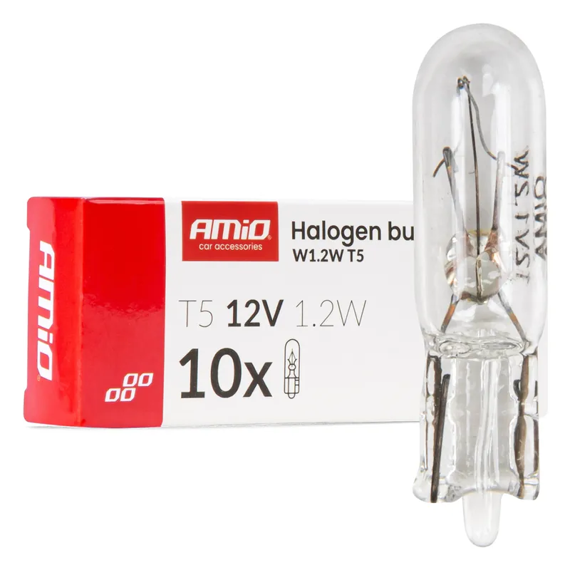 Halogeenipolttimo T5 12V 1,2W W2x4,6d valkoinen 10 kpl Pikatoimitus