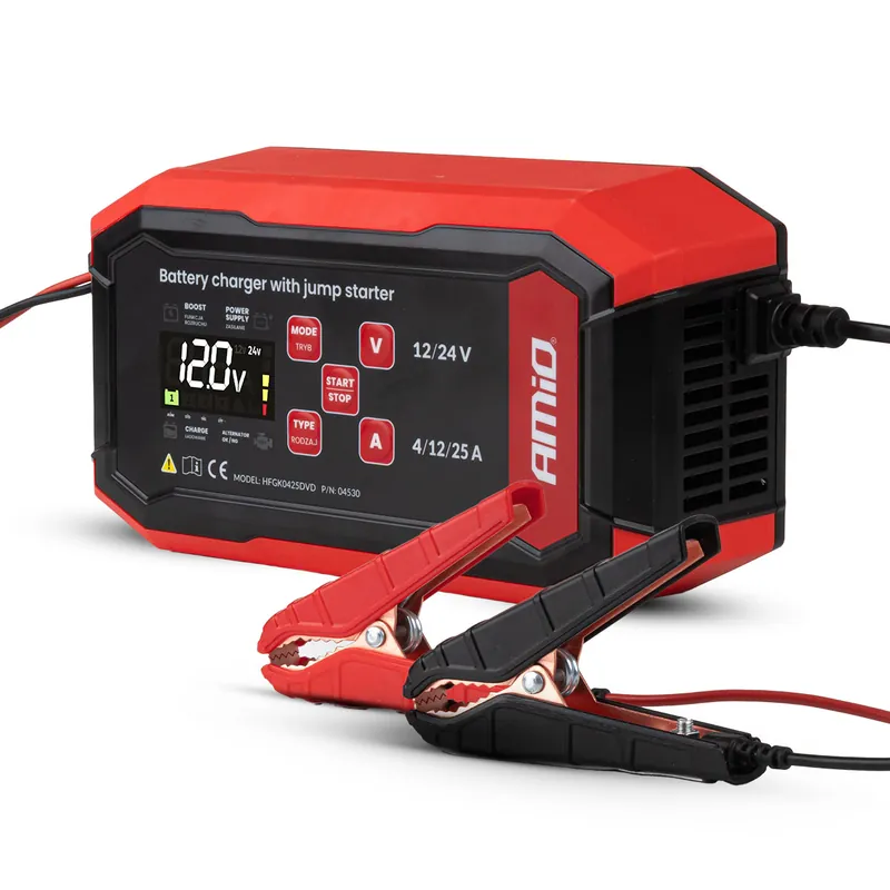 Digitaalinen akkulaturi BOOST AGM GEL STD LiFePo4 MAX 25A 12/24 V PRO Edullinen