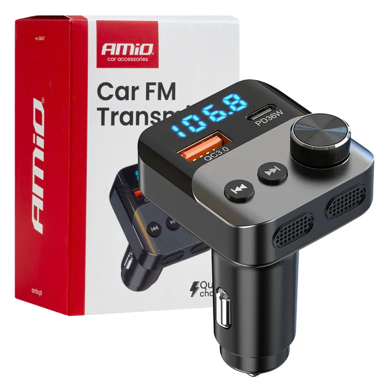 FM-lähetin 1×USB-A 1×USB-C 12 V 24 V Osta Nyt