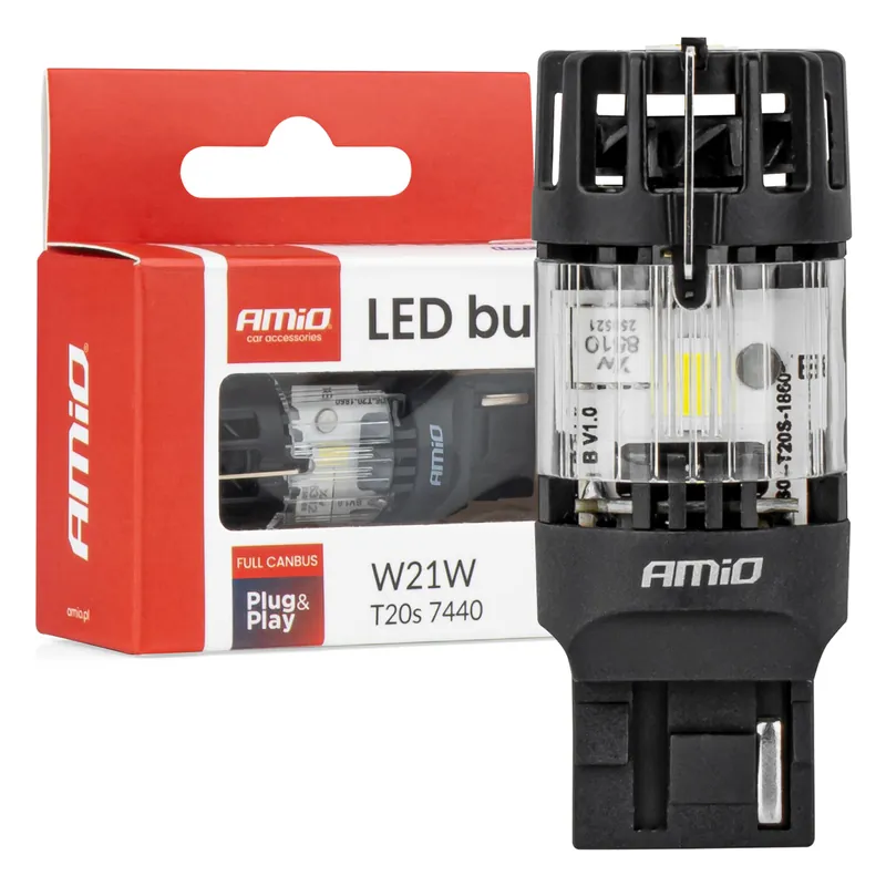 LED-polttimo LumiTec T20S 7440 W21W 12 V FULL CANBUS 1 kpl Päivän Tarjous