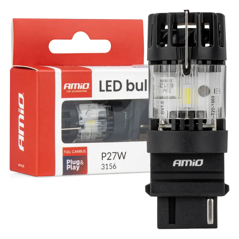 LED-polttimo LumiTec 3156 P27W 12 V FULL CANBUS 1 kpl Kuuma Tarjous