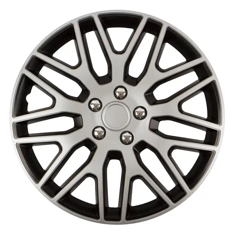 Pölykapseli DAKAR NC 14″ hopea/musta kromisruuveilla Pakollinen (Must-Have)