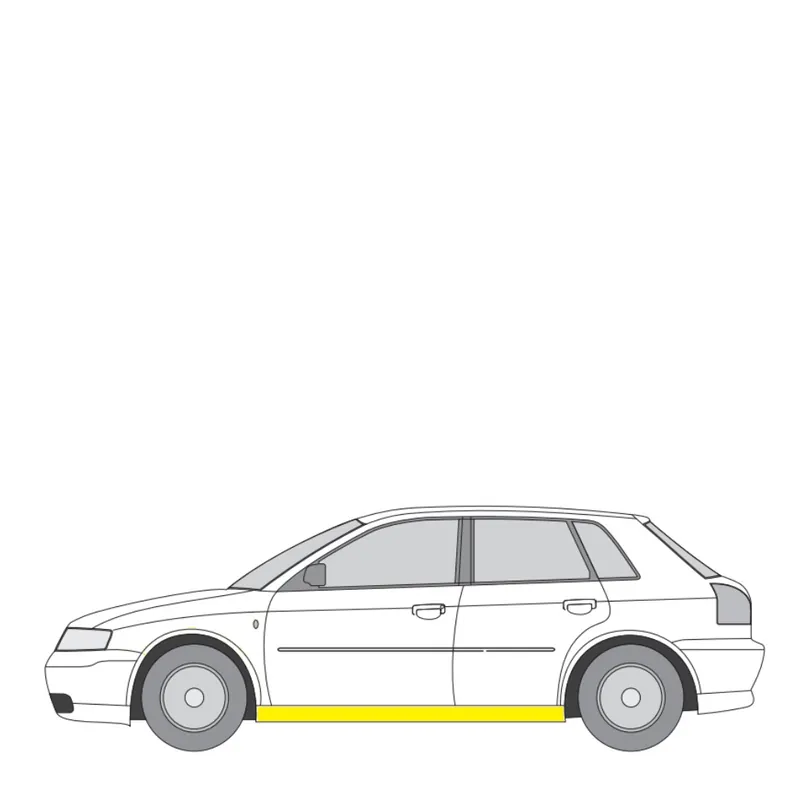 Vain Rajoitetun Ajan Helman korjauspelti oikea=vasen Audi A3 Hatchback (8L1) 1996-2003