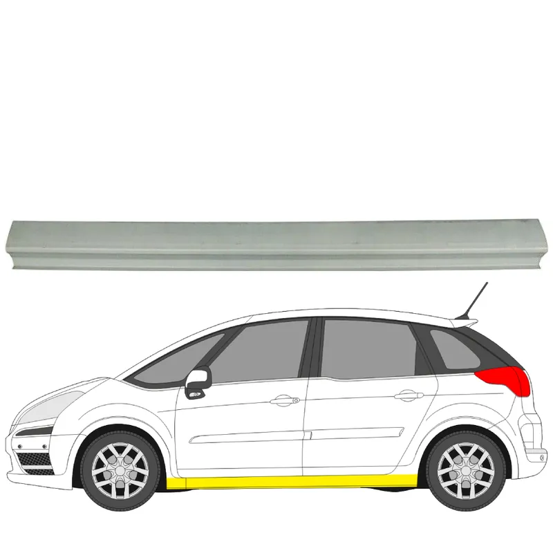 Turvallinen Maksu Helman korjauspelti vasen Citroen C4 I Grand Picasso 2006-2013