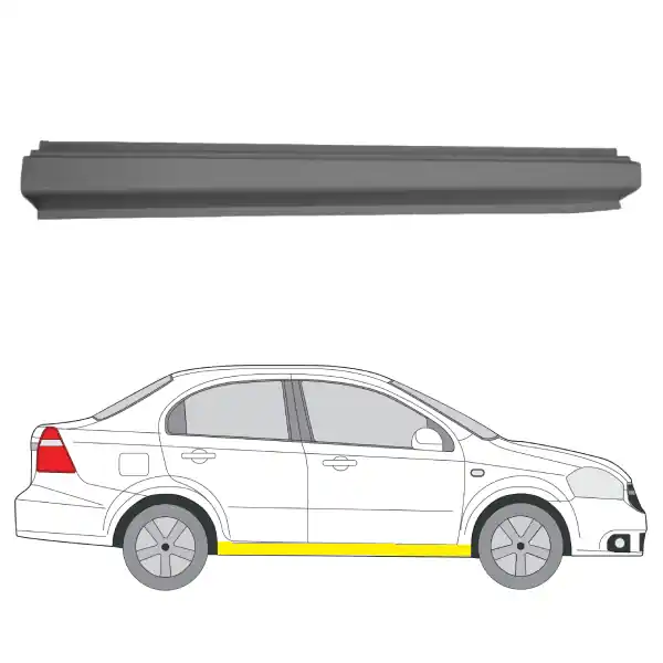 Helman korjauspelti oikea=vasen Chevrolet Aveo / Kalos Sedan (T200) 2003-2008 Lähetetään Heti