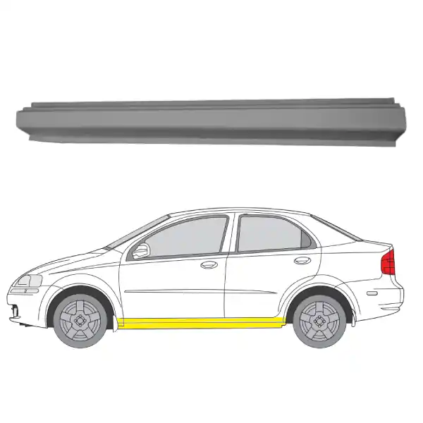 Helman korjauspelti oikea=vasen Chevrolet Aveo / Kalos Sedan (T200) 2003-2008 Halpa Hinta