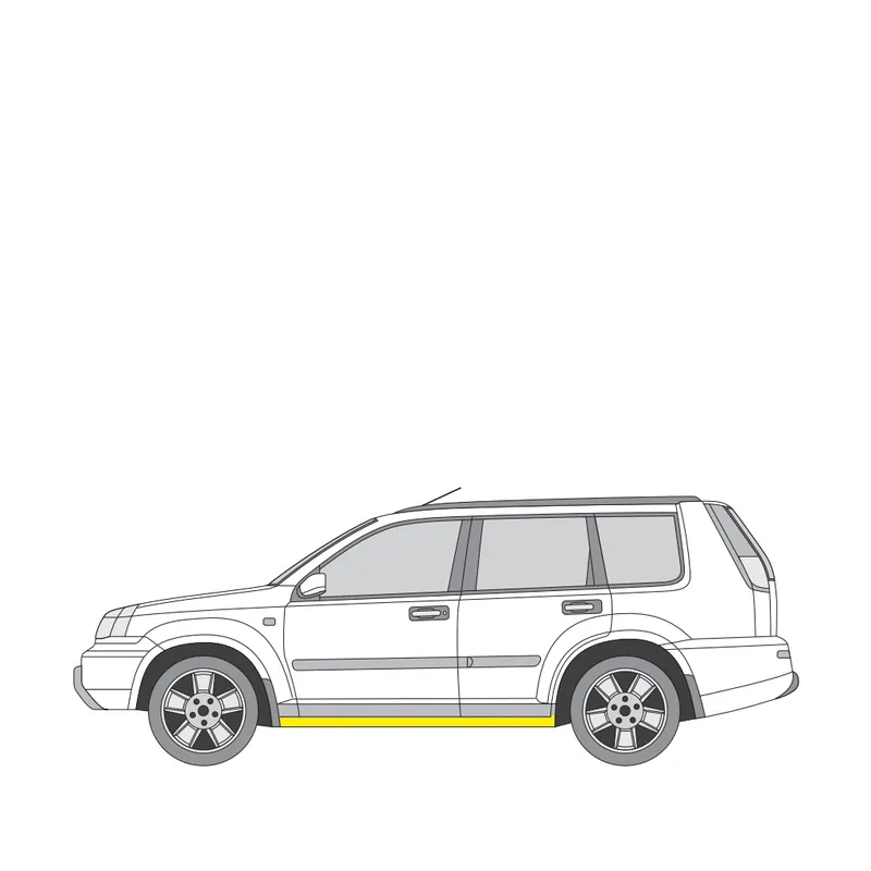 Turvallinen Maksu Helman korjauspelti oikea=vasen Nissan X-Trail (T30) 2001-2013