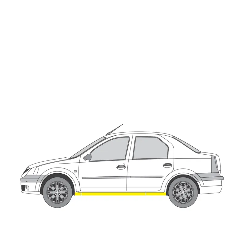Tilaa Heti Helman korjauspelti oikea=vasen Dacia Logan I Sedan (LS) 2004-