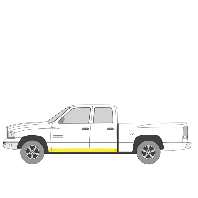 Helman korjauspelti oikea=vasen Dodge Ram Van (DR, DH, D1, DC, DM) 2002-2005 Vain Tänään