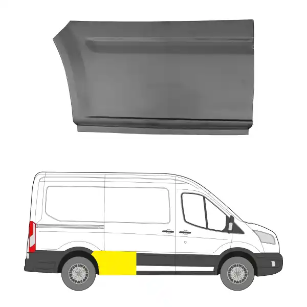 Kuuma Tarjous Takalokasuojan etummainen korjauspelti oikea Ford Transit