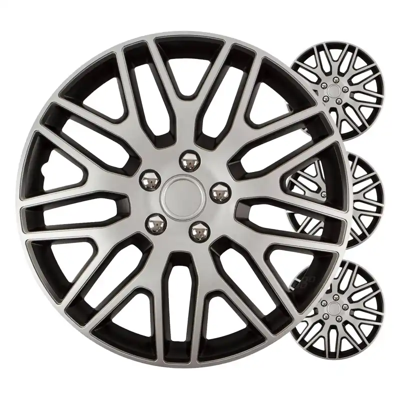 Autoon pölykapseli 4 kpl setti Dakar musta ja hopea 17″ COLOR BOX Rajoitettu Tarjous