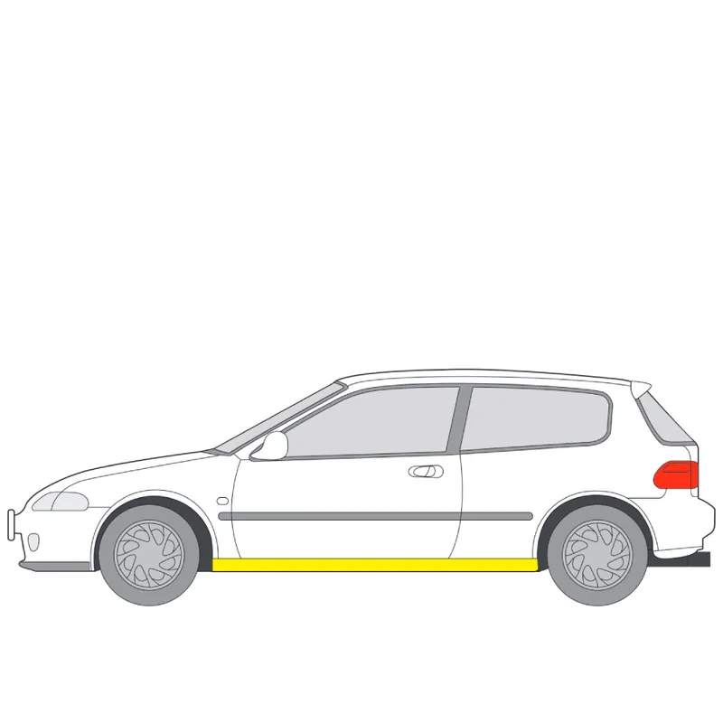 Turvallinen Maksu Helman korjauspelti oikea=vasen Honda Civic V Hatchback (EG) 1991-1995