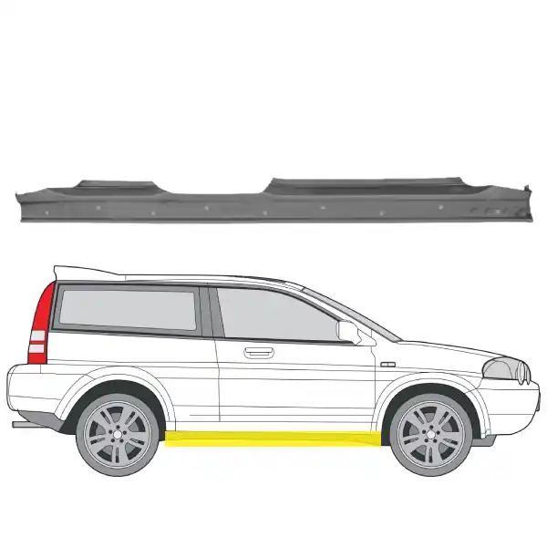 Osta Tänään Helman korjauspelti oikea=vasen Honda HR-V I (GH) 1999-