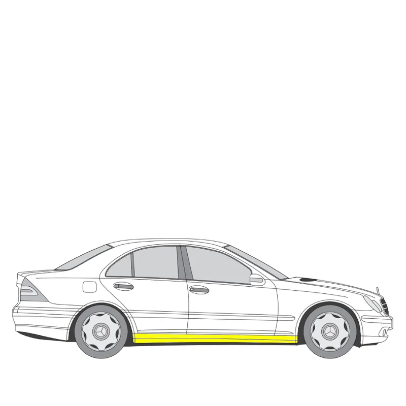 Helman korjauspelti oikea=vasen Mercedes-Benz C-sarja Sedan (W203) 2000-2007 Sertifioitu
