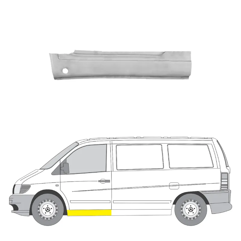 Helman korjauspelti oikea=vasen Mercedes-Benz Vito Bussi (W638) 1996-2003 Pakollinen (Must-Have)