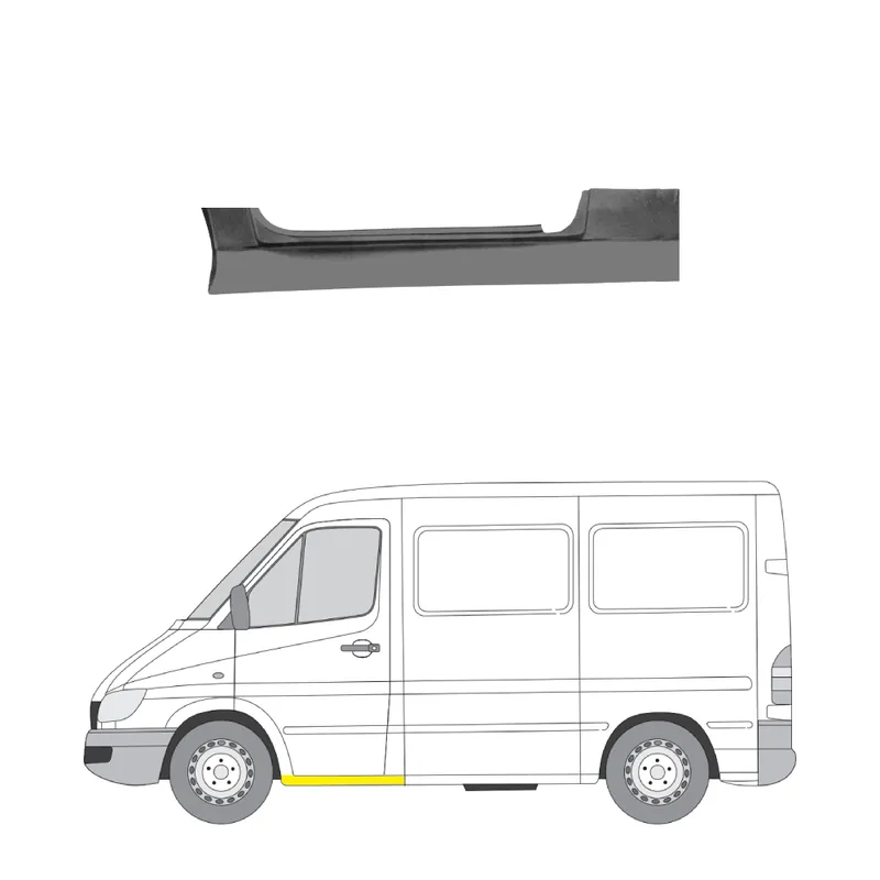 Viimeinen Mahdollisuus Helman korjauspelti oikea=vasen Mercedes-Benz Sprinter 2-T Van (W901, W902) 1995-2006