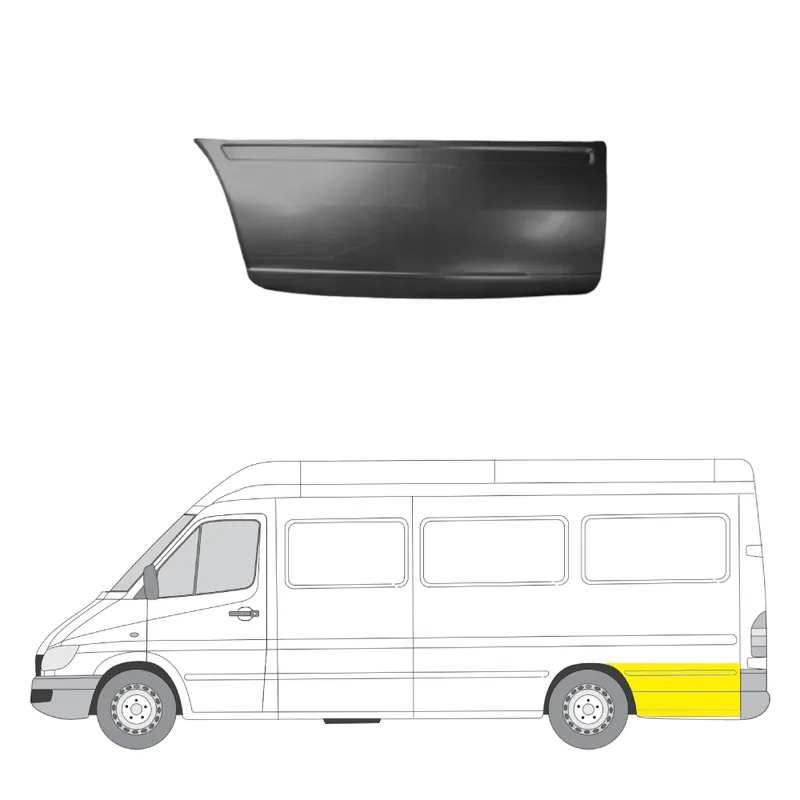 Takalokasuojan kaari vasen MB Sprinter/VW LT 1995-2006 Pakollinen (Must-Have)