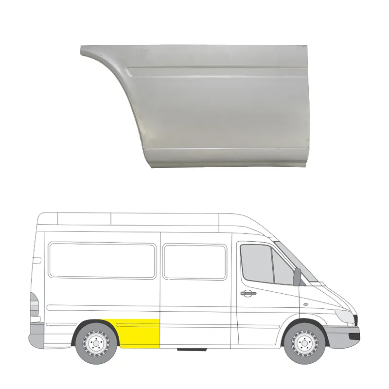 Takalokasuojan kaari oikea MB Sprinter/VW LT 1995-2006 Alennettu Hinta