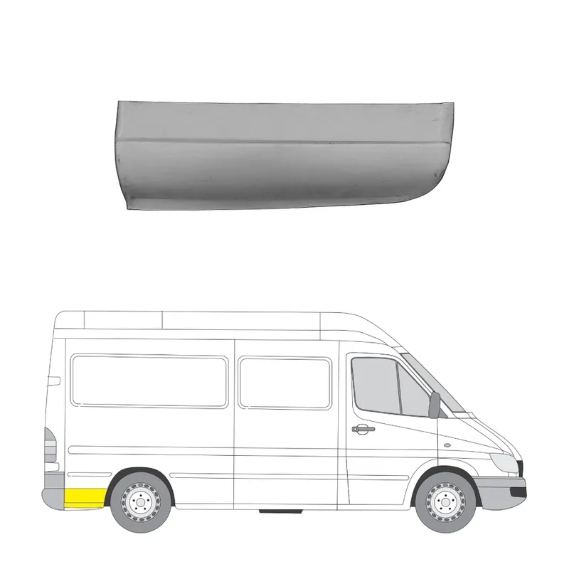 Loppuunmyynti Takalokasuojan kaari oikea MB Sprinter/VW LT 1995-2006