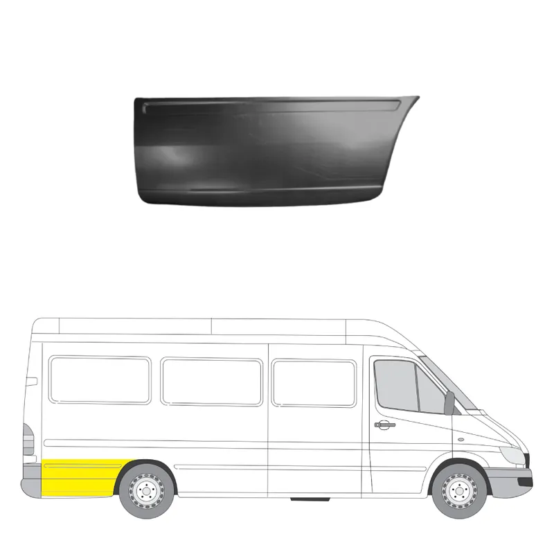 Takalokasuojan kaari oikea MB Sprinter/VW LT 1995-2006 Halpa