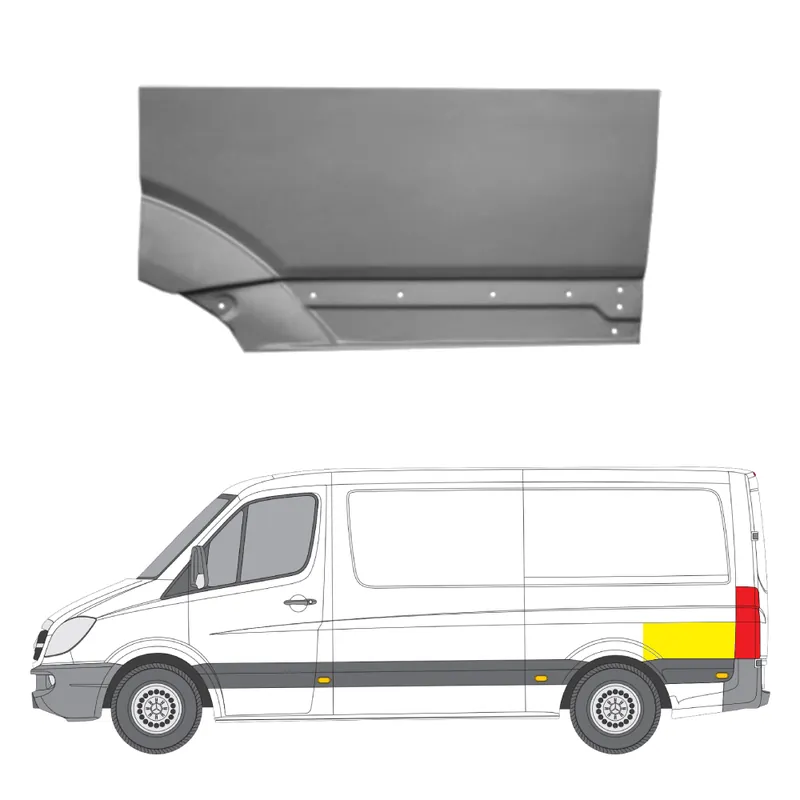 Superhinta Takalokasuojan kaari vasen MB/VW 2005-2018