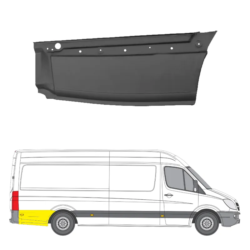 Lähetetään Heti Takalokasuojan kaari oikea MB/VW 2005-2018