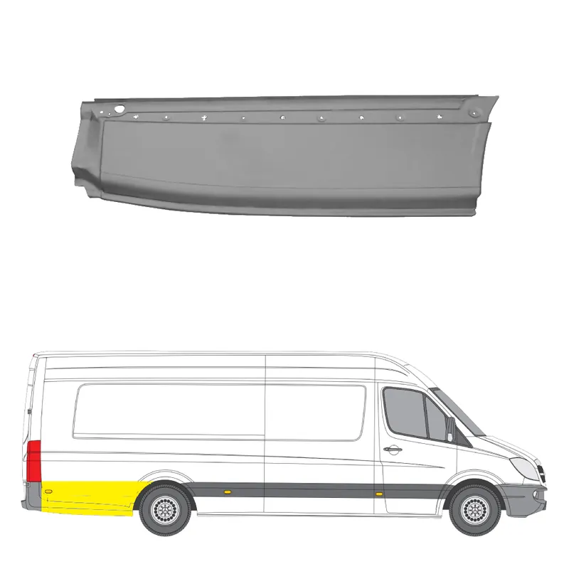 Nopea Toimitus Takalokasuojan kaari MB/VW 2005-2018