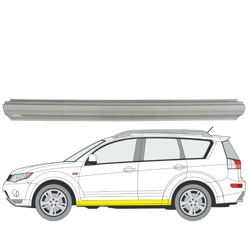 Päivän Tarjous Helman korjauspelti oikea=vasen Mitsubishi Outlander I SUV (CU) 2001-2006