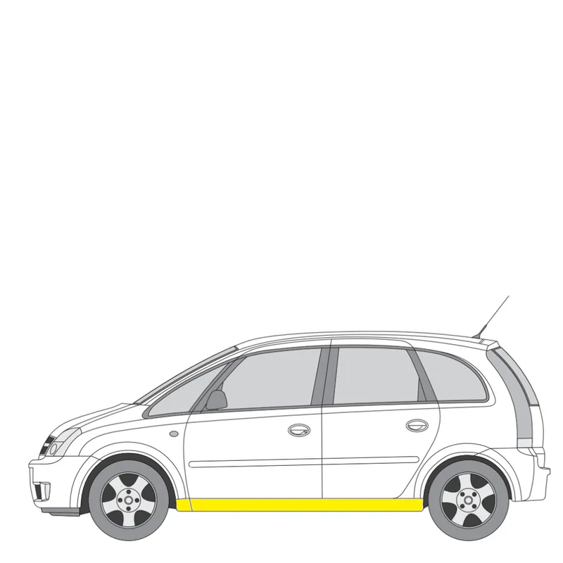 Alennettu Helman korjauspelti oikea=vasen Opel Meriva A (X03) 2003-2010