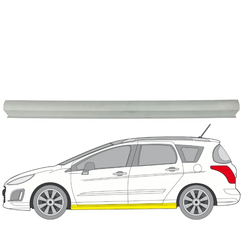 Älä Missaa Helman korjauspelti oikea=vasen Peugeot 308 I SW (4E, 4H) 2007-2014