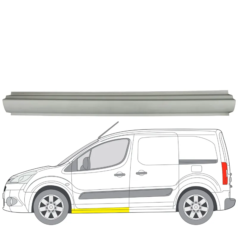 Vain Rajoitetun Ajan Helman korjauspelti oikea=vasen Citroen Berlingo II Van (B9) 2008-