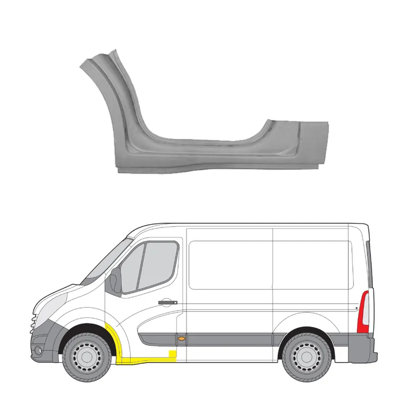 Merkkituote Helman korjauspelti oikea=vasen Renault Master III Flatbed Kuorma-auto/Alusta 2010-
