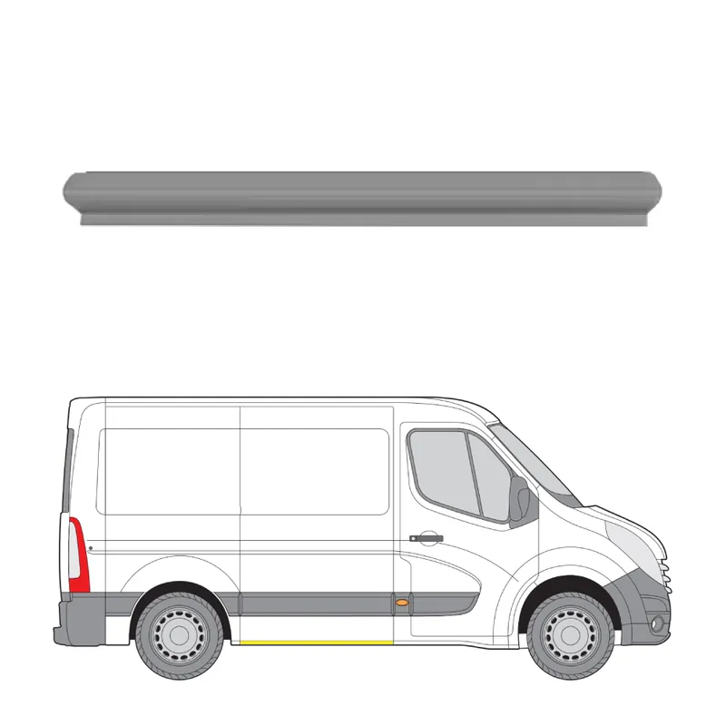 Uusi Malli Helman korjauspelti oikea=vasen Opel Movano B Bussi (X62) 2010-