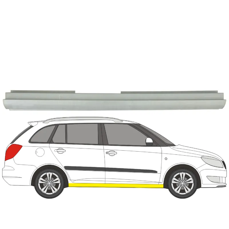 Suosittu Helman korjauspelti oikea=vasen Skoda Fabia II Hatchback (542) 2006-2014