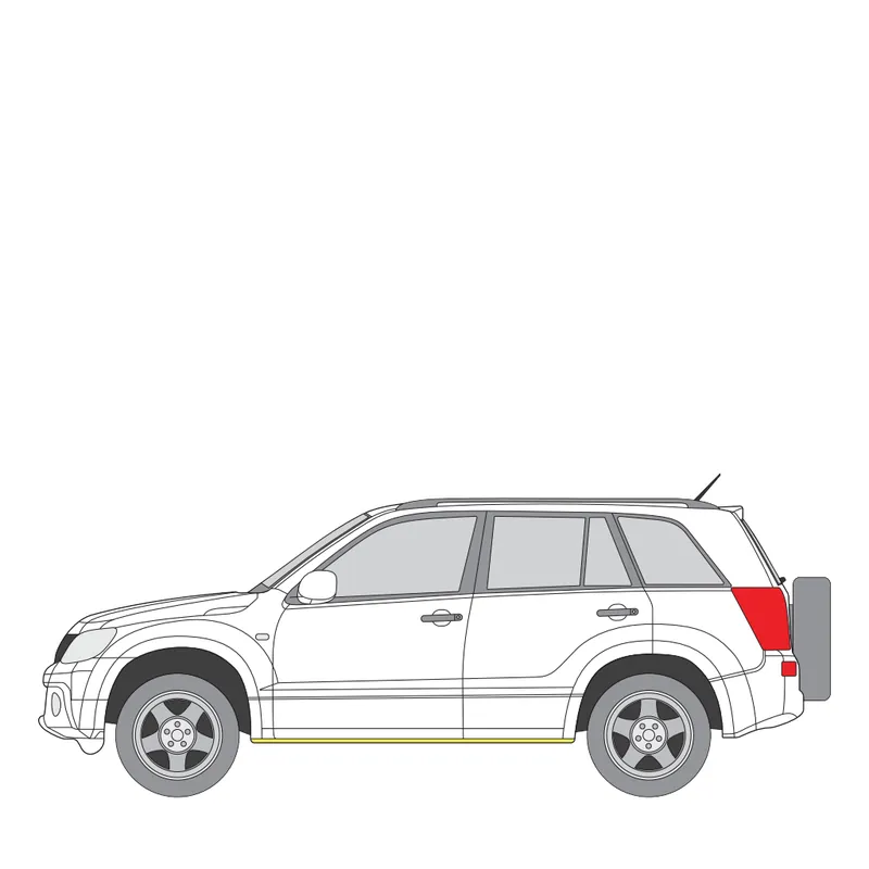 Edullinen Helman korjauspelti oikea=vasen Suzuki Grand Vitara II SUV (JT, TE, TD) 2005-