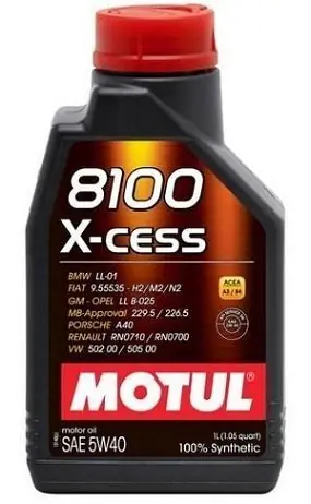Erikoistarjous MOTUL • 102784 Moottoriöljy 8100 XCESS 5W-40 A3/B3 1L
