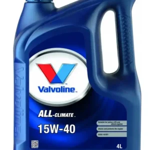 VALVOLINE • 872785 Moottoriöljy ALL CLIMATE 15W40 4L Turvallinen Maksu