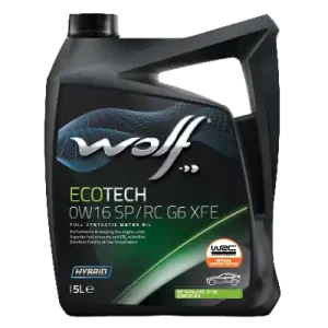 WOLF • 1047250 Moottoriöljy 0W16 SP/RC G6 XFE 5L Alennus