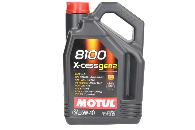 MOTUL • 109775 Moottoriöljy 8100 X-CESS GEN2 5W40 4L Vain Rajoitetun Ajan