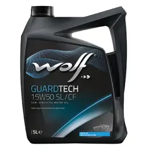 WOLF • 8300516 Moottoriöljy GUARDTECH 15W50 SL/CF 5L Uusi Kokoelma