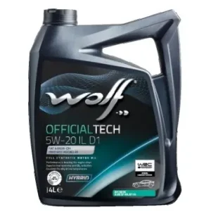 WOLF • 1054579 Moottoriöljy OFFICIALTECH 5W20 IL D1 4L Löytö