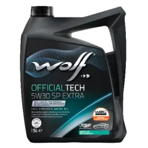 Alennettu WOLF • 1049360 Moottoriöljy OFFICIALTECH 5W30 SP EXTRA 5L