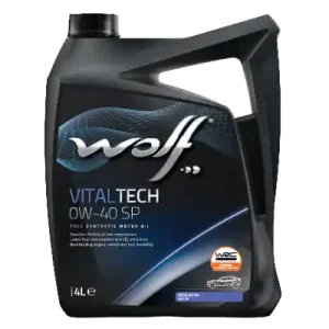 WOLF • 1048898 Moottoriöljy VITALTECH 0W40 SP 4L Eniten Myyty