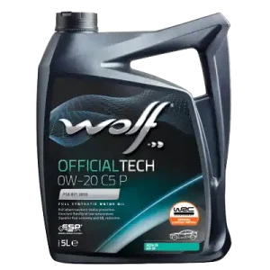 WOLF • 1052065 Moottoriöljy OFFICIALTECH 0W20 C5 P 5L Asiakkaiden Suosikki