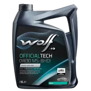 WOLF • 8323591 Moottoriöljy OFFICIALTECH 0W30 MS-BHDI 5L Alennettu
