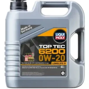 LIQUIMOLY • 20788 Moottoriöljy TOP TEC 6200 0W20 4L Sertifioitu
