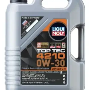 LIQUIMOLY • 21605 Moottoriöljy TOP TEC 4210 0W30 5L Rajoitettu Tarjous
