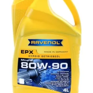 Uusi Kokoelma RAVENOL • RAVEPX80W90GL54L Mineraali vaihteistoöljy EPX (4L) 80W90 API GL-5; FORD SQ-M2C9002-A; MAN 342 TYP M1